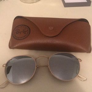 Round silver ray ban sunglasses